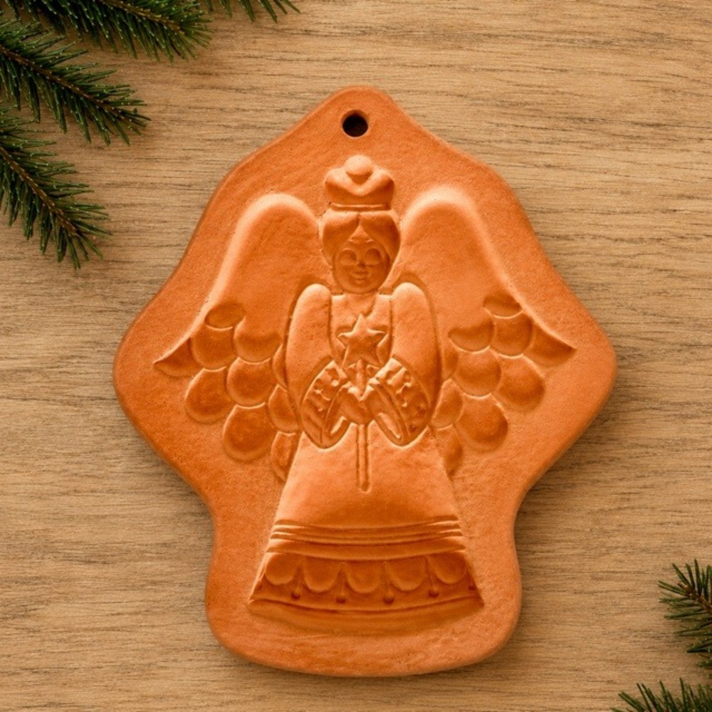Vintage 1992 Cotton Press Angel Terracotta Cookie Paper Mold Cotton Curiosity